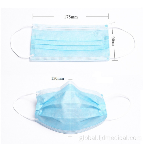 Disposable Face Mask for Personal Protection Custom Medical Surgical Hospital Disposable 3ply Face Mask Manufactory